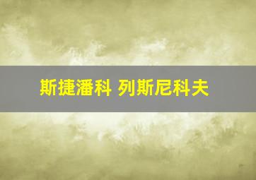 斯捷潘科 列斯尼科夫